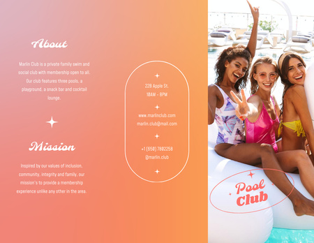 Счастливые женщины наслаждаются отдыхом на персике Brochure 8.5x11in – шаблон для дизайна