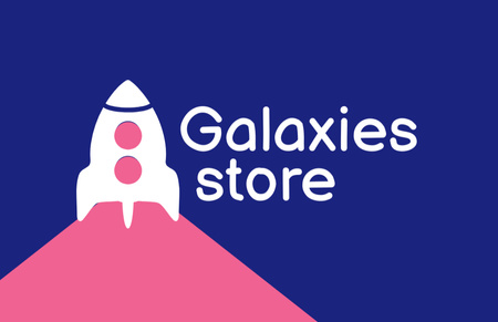 Designvorlage  Galaxies Shop Emblem für Business Card 85x55mm