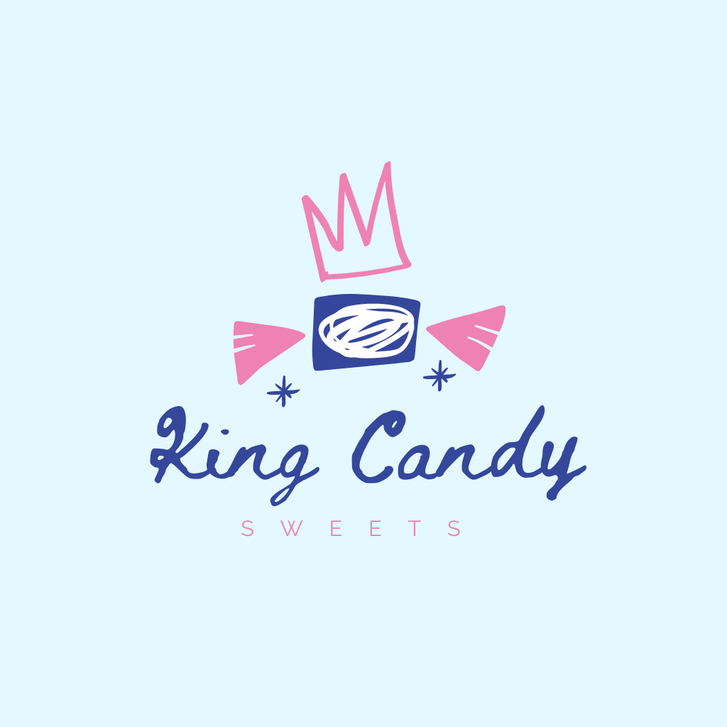 Bakery Ad with Yummy Sweet Candy Logo Design Template
