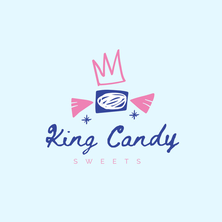 Bakery Ad with Perfect Candy And Sweets Logo Design Template