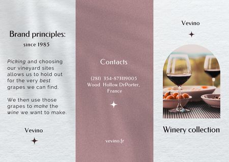 Wine Tasting Announcement Brochureデザインテンプレート