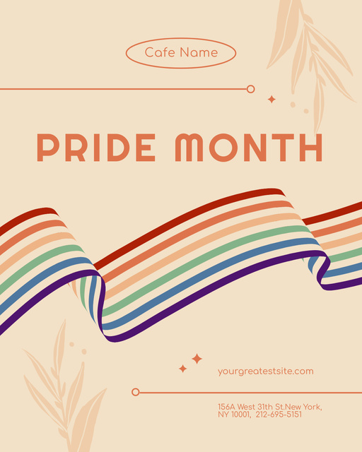 Inspirational Phrase about Pride with Ribbon Poster 16x20in – шаблон для дизайна
