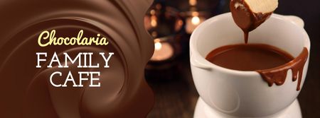 Prato de Fondue de chocolate quente Facebook cover Modelo de Design