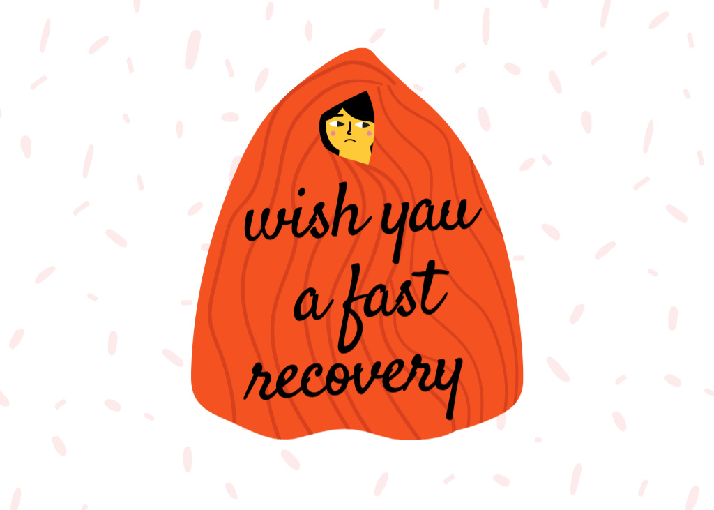 Wish You Fast Recovery Postcard 5x7in – шаблон для дизайна