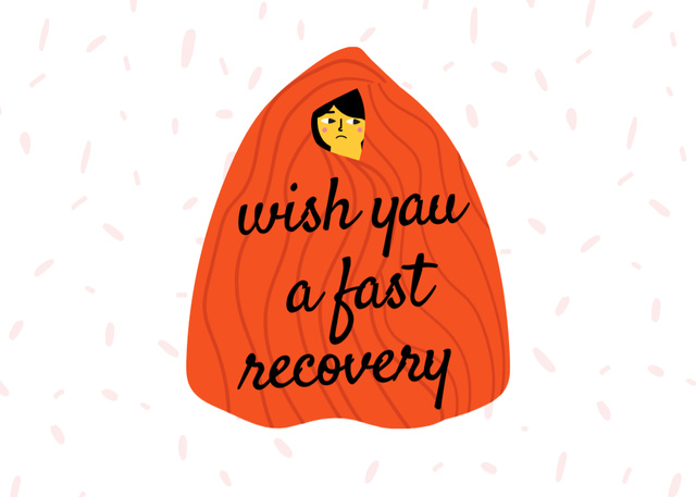 Plantilla de diseño de Wish You Fast Recovery Postcard 5x7in 