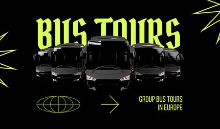 Platilla de diseño Bus Travel Tour Announcement Business card