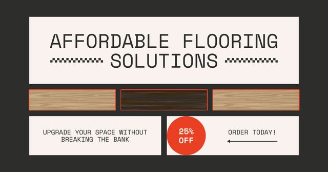 Offer of Affordable Flooring Solutions and Services Facebook AD Πρότυπο σχεδίασης
