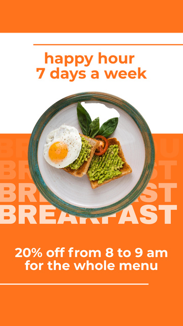 Ontwerpsjabloon van Instagram Story van Discount Offer on Delicious Breakfast