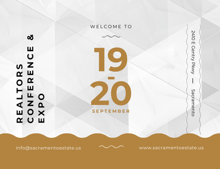 Anúncio da Conferência de Agentes Imobiliários Invitation 13.9x10.7cm Horizontal Modelo de Design