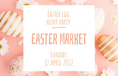 Easter Holiday Market Announcement in Pink