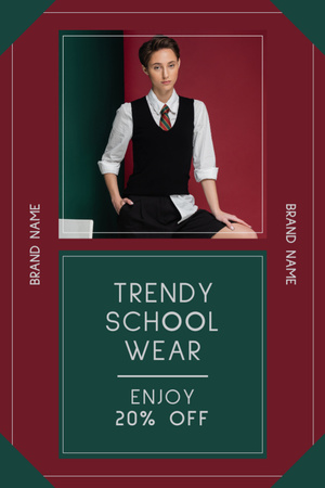 Plantilla de diseño de Rebajas en ropa escolar de moda Tumblr 