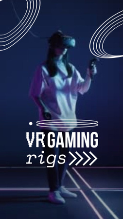 Gaming Gear Sale Offer with Woman playing TikTok Video Design Template