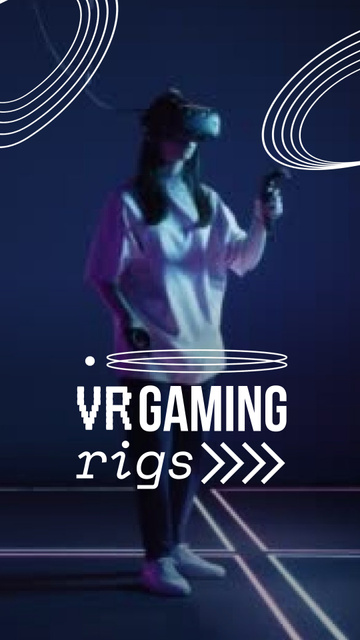 Ontwerpsjabloon van TikTok Video van Gaming Gear Sale Offer with Woman playing