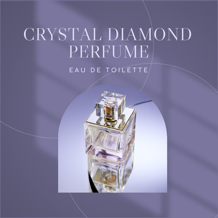 New Perfume on purple Instagram Design Template