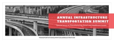 Ontwerpsjabloon van Facebook cover van Jaarlijkse top voor infrastructuurvervoer