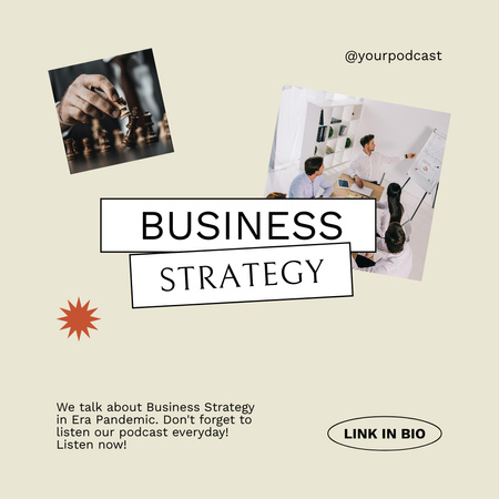 Business Strategy In Era Pandemic Instagram Πρότυπο σχεδίασης