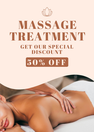 Special Discount for Back Massage Flayer Design Template