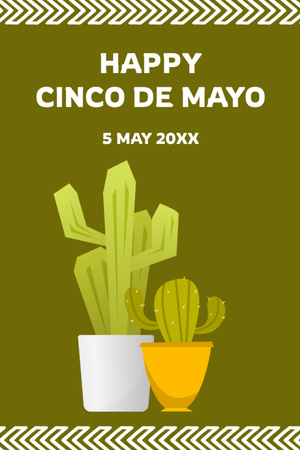 Plantilla de diseño de Cinco de Mayo invitation Postcard 4x6in Vertical 