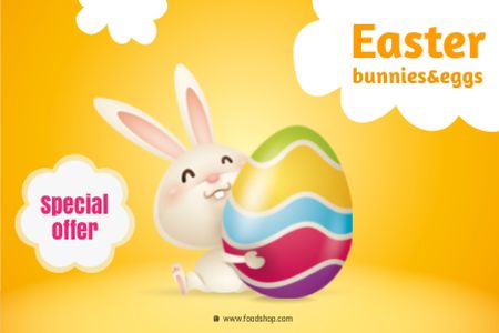 Ontwerpsjabloon van Label van Easter Holiday Sale Announcement