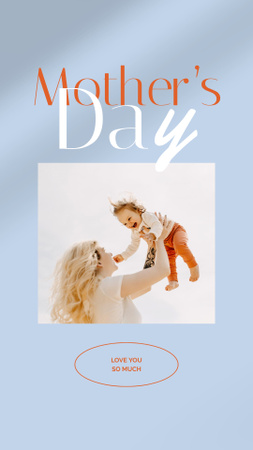 Ontwerpsjabloon van Instagram Story van Cute Mother's Day Holiday Greeting