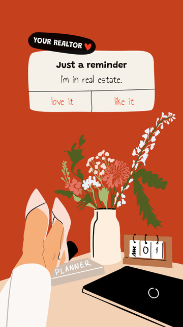 Funny Ad of Real Estate Services Instagram Story Modelo de Design