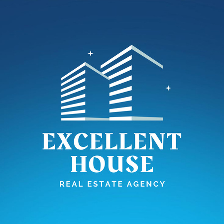 Plantilla de diseño de Minimalistic Real Estate Company Service Promotion Animated Logo 
