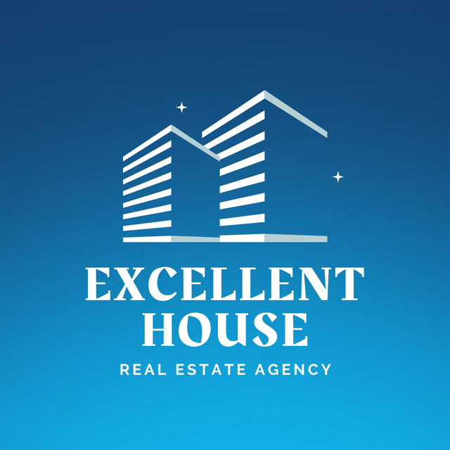 Minimalistic Real Estate Company Service Promotion Animated Logo Šablona návrhu