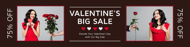 Ontwerpsjabloon van Twitter van Valentine's Day Big Sale of Romantic Presents
