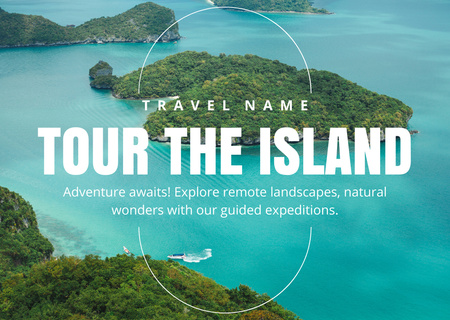Wonderful Landscapes Tour Card Design Template