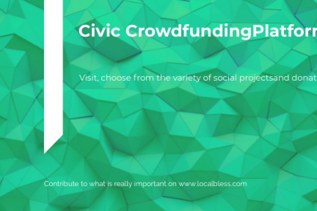 Civic Crowdfunding Platform Gift Certificate Design Template