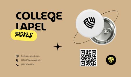Designvorlage College Merch Offer für Business card