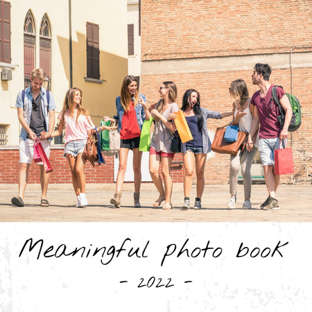 Memories Book with Teenagers Photo Book Tasarım Şablonu