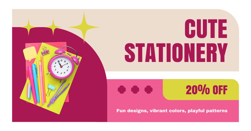Template di design Special Deal On Vibrant Stationery Facebook AD