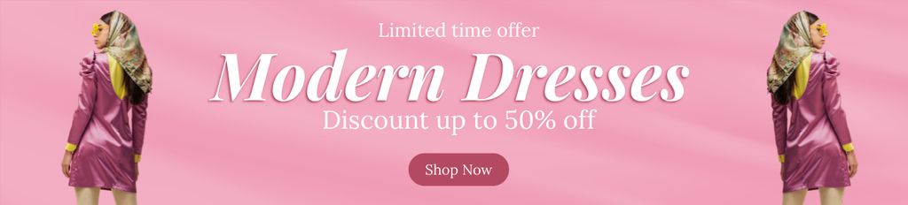 Collection of Modern Dresses Ebay Store Billboard Design Template