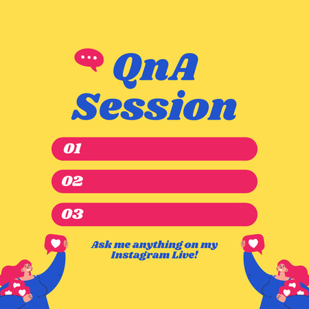 Designvorlage Abhalten einer Q&A-Session auf Instagram für Instagram