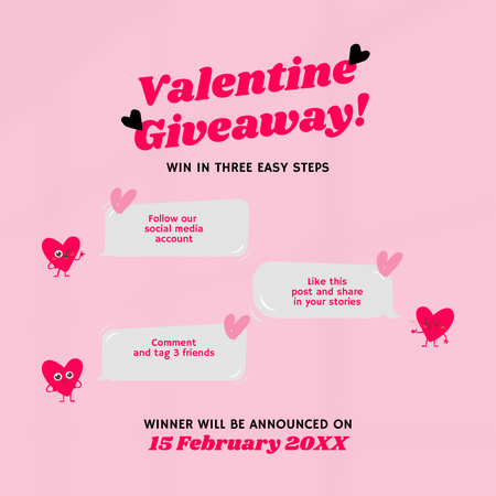 Designvorlage Valentine's Day Promotion für Instagram