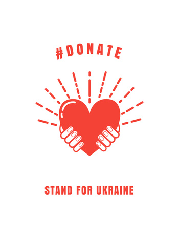 Designvorlage Spenden Sie für den Frieden in der Ukraine für T-Shirt