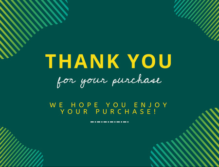 Thank You for Your Purchase Postcard 4.2x5.5in Πρότυπο σχεδίασης