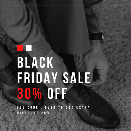 Promoção Black Friday de Sapatos Instagram Modelo de Design