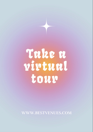 Virtual Tour Announcement Flyer A7 Design Template