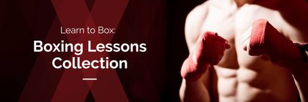 Learning Boxing By Lessons Collection Twitter Design Template