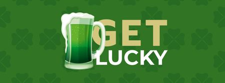 St. Patrick's Day with Green Beer Facebook cover Modelo de Design
