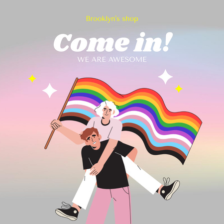 Platilla de diseño LGBT Shop Ad Animated Post