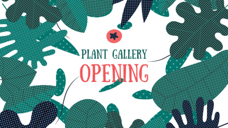 Plant Gallery Opening Announcement FB event coverデザインテンプレート