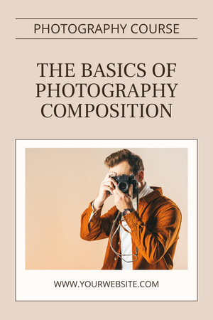 Course promo Basics of Photography Composition Pinterest Design Template