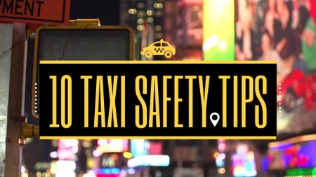 Taxi Safety Tips With City Lights YouTube intro Design Template