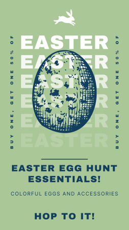 Modèle de visuel promo essentiels de chasse aux œufs de pâques - Instagram Story