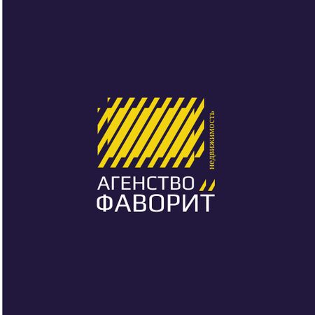 Construction Company Ad with Yellow Lines Texture Logo – шаблон для дизайна