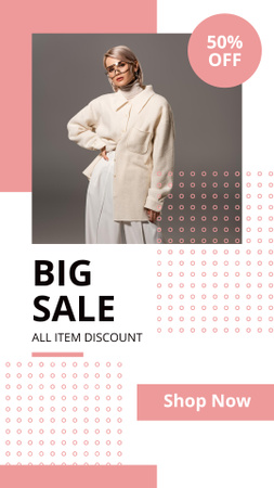 Platilla de diseño Elegant Clothing Sale for Women Instagram Story