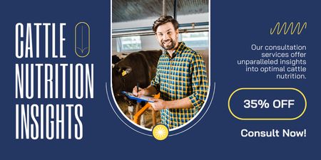 Platilla de diseño Cattle Nutrition Insights Consultation Twitter